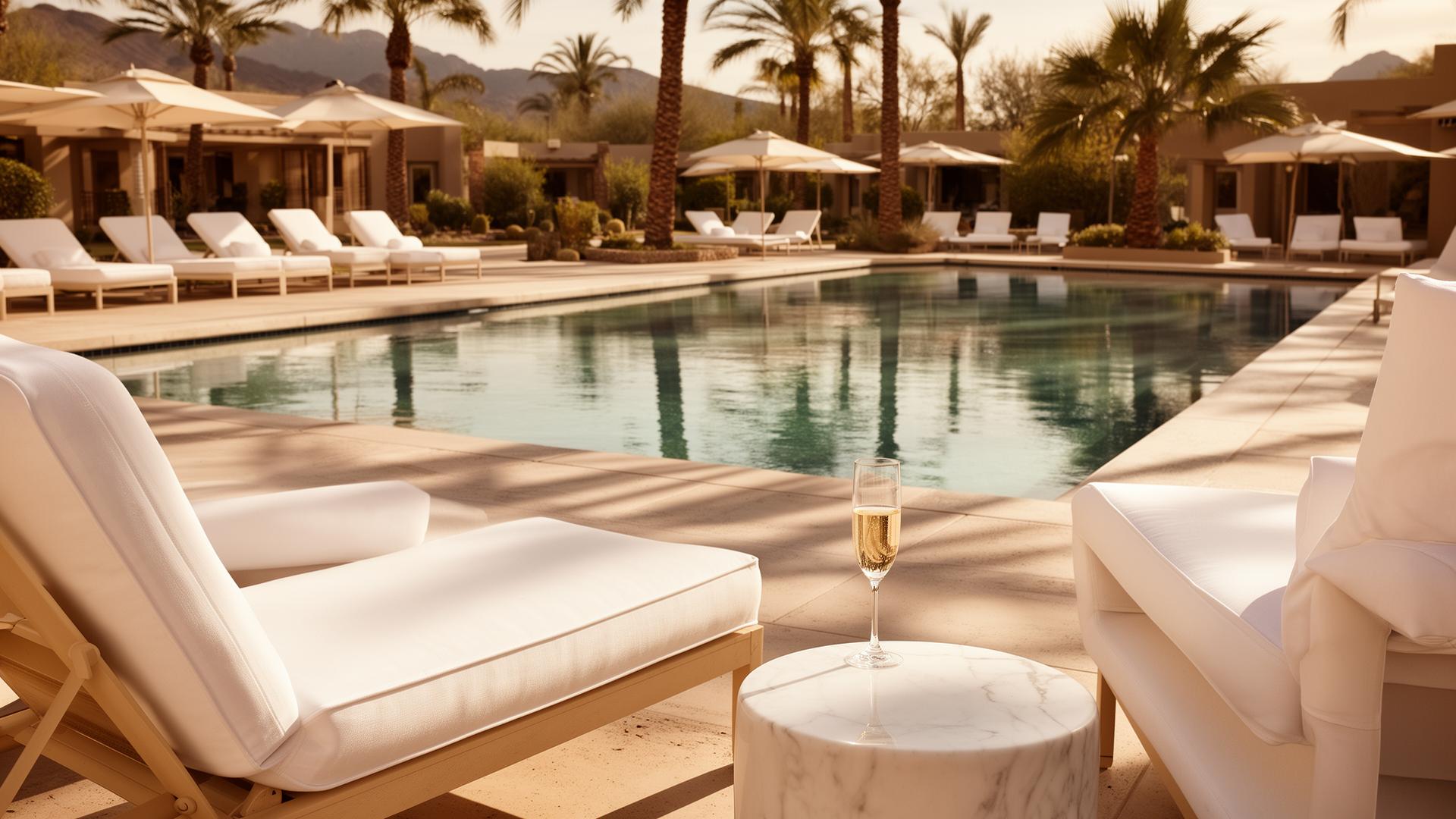 Luxury poolside afternoon in Scottsdale